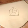 foremka koperta z sercami 76x79 mm czerwona