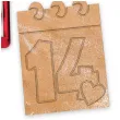 foremka walentynki 14 luty 92 x 72 mm czerwony