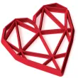 foremka walentynki serce geometryczne 87 x 80 mm czerwona