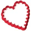 foremka walentynki serce koronkowe 78x75 mm czerwona