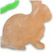 foremka wielkanoc zajac kicek 68x80 mm zielona