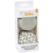 foremki na muffinki wzory geometryczne srebrne mix decora 36 szt