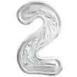 forma na balony cyfra 2 srebrny partydeco 53 dgt