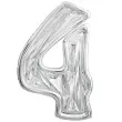 forma na balony cyfra 4 srebrny partydeco 53 dgt