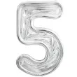 forma na balony cyfra 5 srebrny partydeco 53 dgt