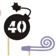 fotogadzet patyczki urodziny 40 on 6 szt