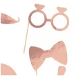 fotogadzet patyczki wieczor panienski wasy i okulary rozowe zloto dekolo 8 szt
