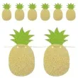 girlanda ananas zielone listki brokatowa godan 250 cm