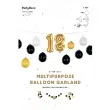 girlanda balonowa 18 urodziny zloty czarny bialy partydeco 12 szt