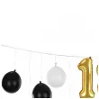 girlanda balonowa 18 urodziny zloty czarny bialy partydeco 12 szt