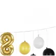 girlanda balonowa 18 urodziny zloty czarny bialy partydeco 12 szt
