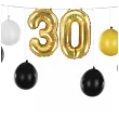 girlanda balonowa 30 urodziny zloty czarny bialy partydeco 12 szt
