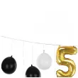 girlanda balonowa 50 urodziny zloty czarny bialy partydeco 12 szt