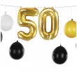 girlanda balonowa 50 urodziny zloty czarny bialy partydeco 12 szt