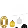 girlanda balonowa 60 urodziny zloty czarny bialy partydeco 12 szt