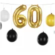 girlanda balonowa 60 urodziny zloty czarny bialy partydeco 12 szt