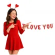 girlanda balonowa i love you czerwona partydeco 210 cm