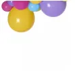 girlanda balonowa kolorowy mix gemar 65 szt