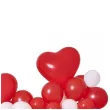 girlanda balonowa serca czerwony bialy gemar 66 szt