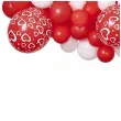 girlanda balonowa serca czerwony bialy gemar 66 szt