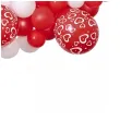 girlanda balonowa serca czerwony bialy gemar 66 szt
