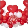 girlanda balonowa serca czerwony bialy gemar 66 szt