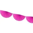 girlanda bibulowa rozety ciemny rozowy partydeco 300 cm
