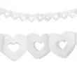 girlanda bibulowa serca biala 9x300 cm 1 szt
