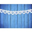 girlanda bibulowa serca biala 9x300 cm 1 szt