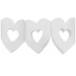 girlanda bibulowa serca podwojne biale 300 cm