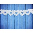 girlanda bibulowa serca podwojne biale 300 cm