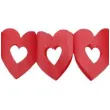 girlanda bibulowa serca podwojne czerwone 300 cm