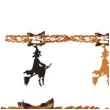 girlanda czarownice czarno pomaranczowa widmann 300 cm