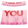 girlanda papierowa i love you rozowa partydeco 150 cm