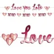 girlanda papierowa love you lots walentynki folat 150 cm