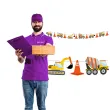girlanda papierowa plac budowy godan 360 cm