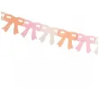 girlanda papierowa w kolorowe rozowo biale kokardki