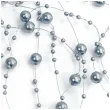 girlandy perlowe srebrny partydeco 130cm 5 szt