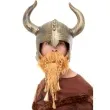 helm z rogami wiking z broda zloty smiffys
