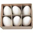 jajka kurze dekoracyjne biale aliga 6 szt