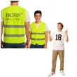 kamizelka odblaskowa ze smiesznym nadrukiem z napisem bosski 18 latek na prezent
