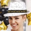 kapelusz 40 urodziny fedora bialy guirca
