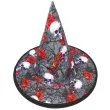 kapelusz czarownica czaszki i roze czarny partytino