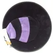 kapelusz czarownica welurowa w paski czarno fioletowy arpex