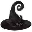 kapelusz czarownica z piorami czarny boland