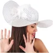 kapelusz dama bialy carnival toys