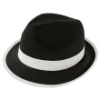 kapelusz gangster czarny z lamowka