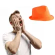 kapelusz neon fedora pomaranczowy funny fashion