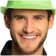 kapelusz neon fedora zielony boland