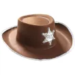 kapelusz szeryf z gwiazda brazowy aster